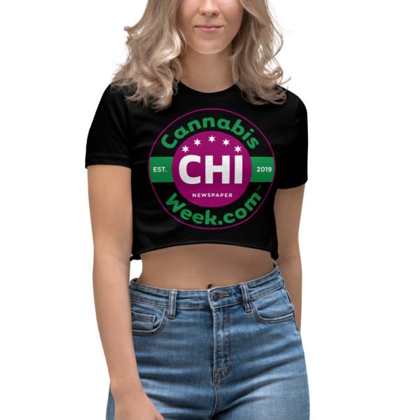 Purchase our fitted ChiCannabisWeek.com Women's Crop Top Today!